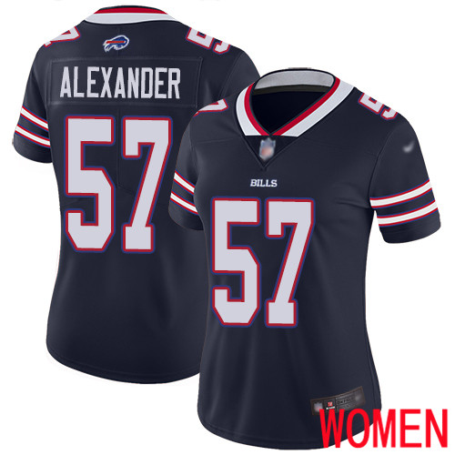 Women Buffalo Bills #57 Lorenzo Alexander Limited Navy Blue Inverted Legend NFL Jersey->women nfl jersey->Women Jersey